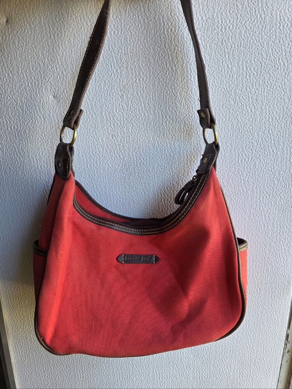 Red Jamaica Bay Y2K Canvas Hobo Shoulder Ren Heritage Boho Chic Designer